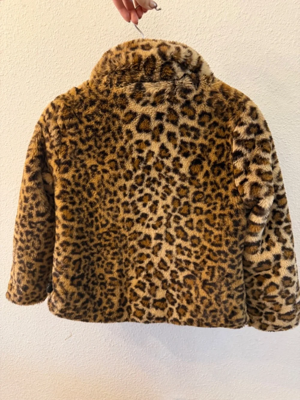Youth Leopard Print Fur Coat